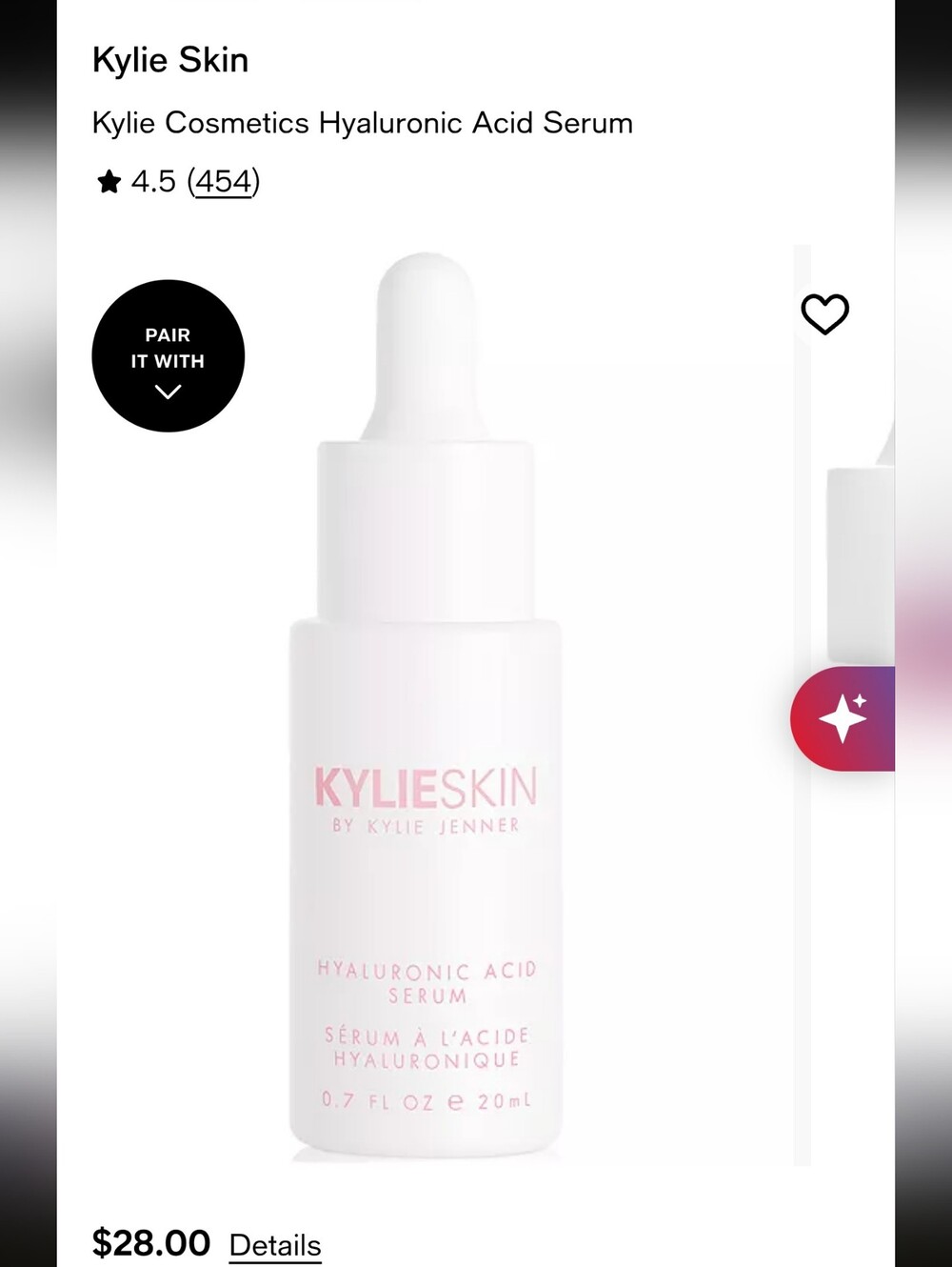 Kylie SKIN Hydrating Hyaluronic Acid Serum